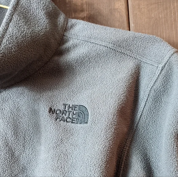 The North face fleece gray zip up- Kids XL